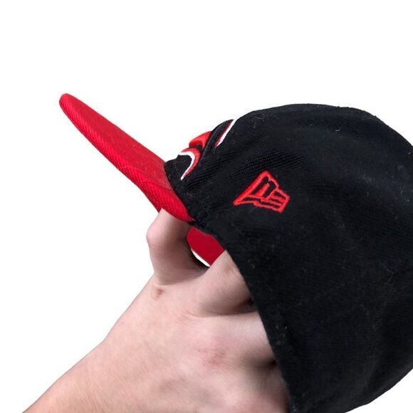 RARE 59FIFTY New Era Toronto Blue Jays Baseball Hat Black/Red Baseball Cap - Picture 7 of 11